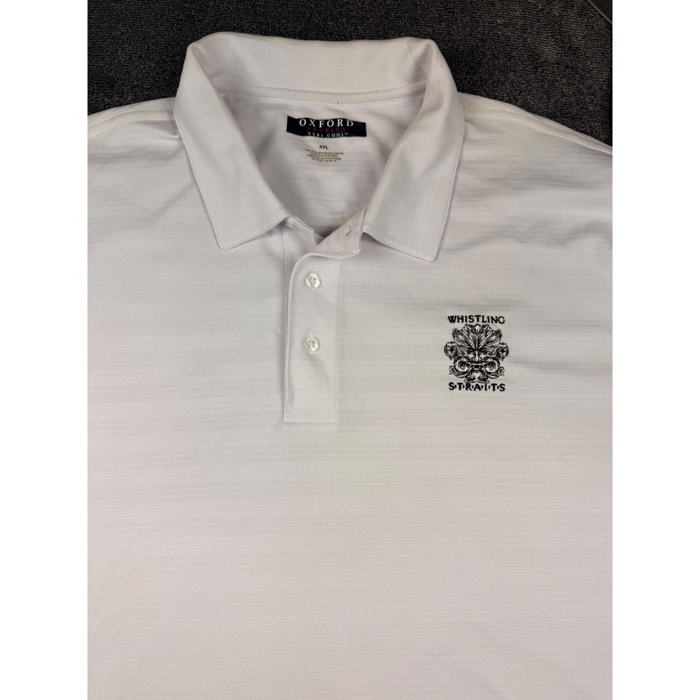 Oxford America Whistling Straits Golf Polo Shirt Mens XXL White Veri Cool Short